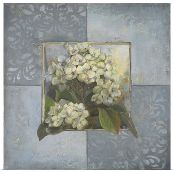 GBC | "Hydrangeas on Blue II" Art Print - 30x30