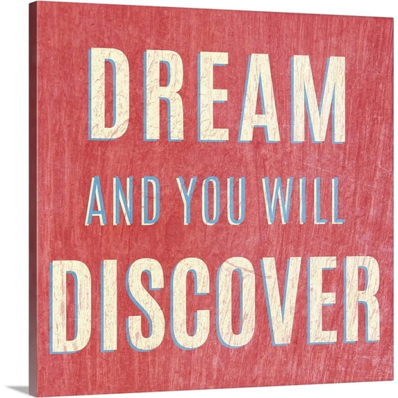 Great BIG Canvas | "Imagine Believe Dream I" Canvas Wall Art - 24x24