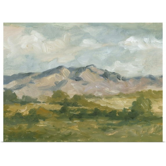 Great BIG Canvas | "Impasto Landscape I" Art Print - 24x18
