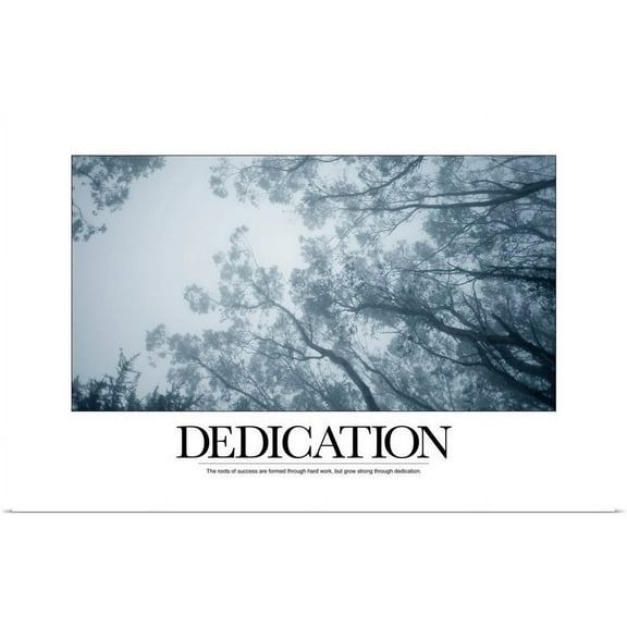 Great BIG Canvas | "Inspirational Motivational Poster: The roots of success are formed through hard work" Art Print - 30x20
