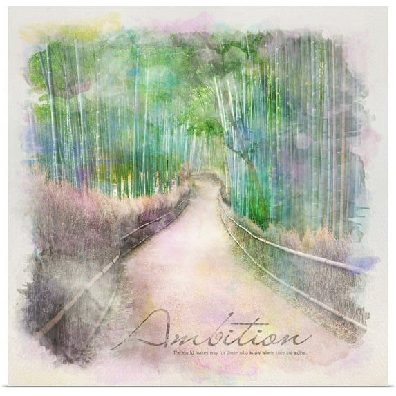 Great BIG Canvas | "Inspirational Poster: The world makes way for those who know where they are going" Art Print - 24x24