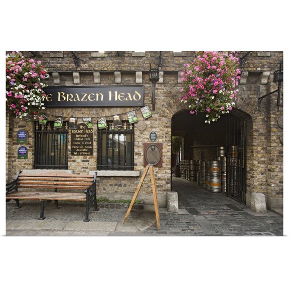 GBC | "Ireland, Dublin. Exterior of Brazen Head pub, established in 1198 AD" Art Print - 24x16