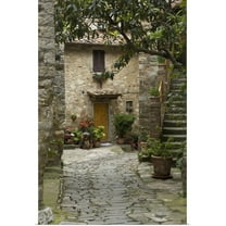 GBC | "Italy, Tuscany. Quaint village lane in Montefiorale" Art Print - 16x24