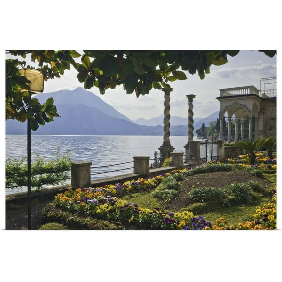 Great BIG Canvas | "Italy, Varenna. A villa on shore of Lake Como" Art Print - 30x20