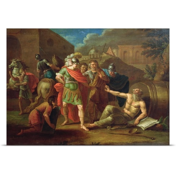 Great BIG Canvas Ivan (1758-1821) Tupylev Poster Print entitled Alexander the Great visits Diogenes at Corinth, 1787 (oil on canvas)