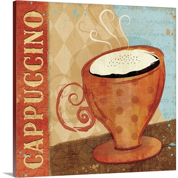 Great BIG Canvas | "Jazzy Coffee I" Canvas Wall Art - 16x16