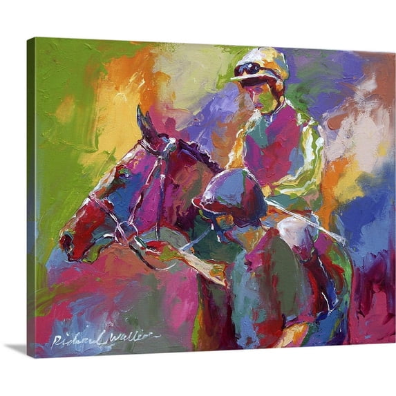 Great BIG Canvas | "Jockeys" Canvas Wall Art - 20x16