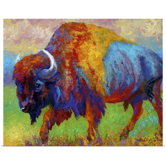 Great BIG Canvas | "Journey Unknown Bison" Art Print - 20x16