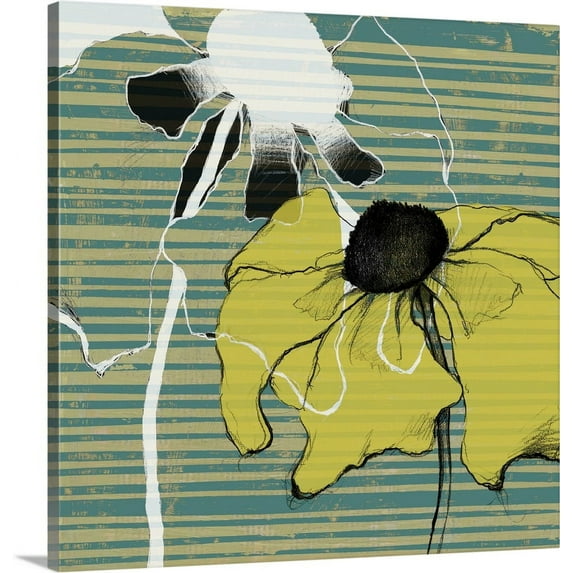 Great BIG Canvas | "Layered Poppies II" Canvas Wall Art - 24x24