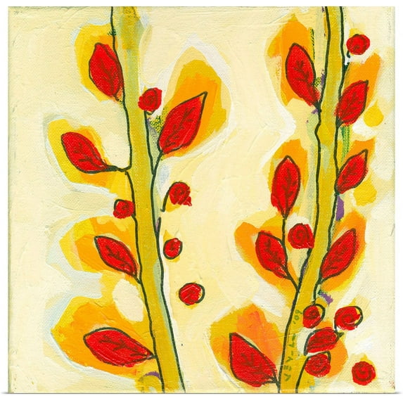 Great BIG Canvas | "Leaf Study No 3" Art Print - 16x16