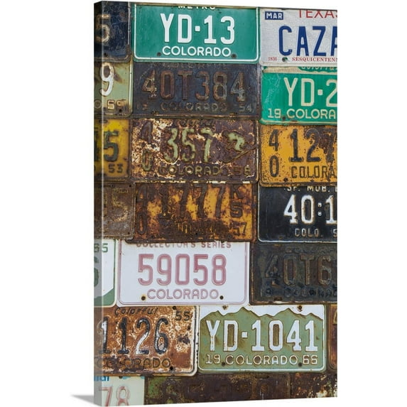 Great BIG Canvas | "License Plates II" Canvas Wall Art - 20x30