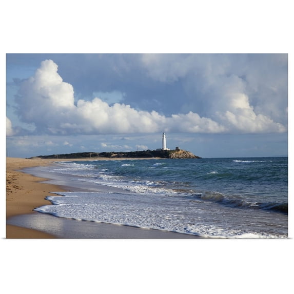 Great BIG Canvas | "Lighthouse At Cape Trafalgar; Zahora, Spain" Art Print - 30x20
