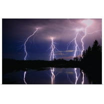 GBC | "Lightning Storm Over A Lake" Art Print - 36x24
