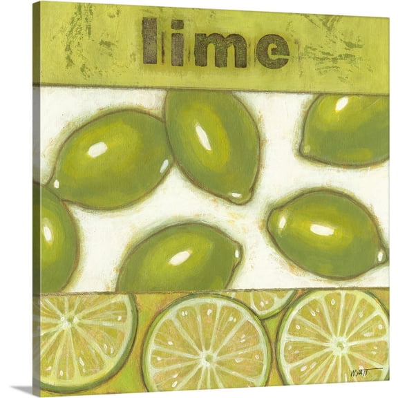 Great BIG Canvas | "Lime" Canvas Wall Art - 16x16