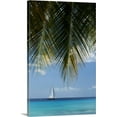 thumbnail image 1 of Great BIG Canvas | "Looking Through Palm Trees To Large Yacht Off The West Coast Of Barbados" Canvas Wall Art - 20x30, 1 of 2