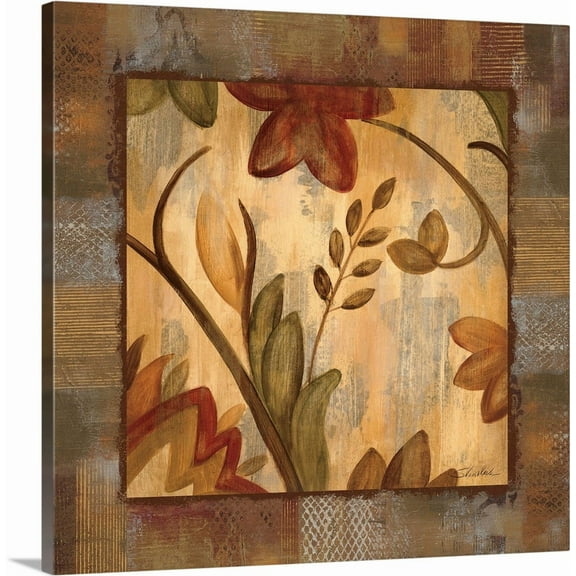 Great BIG Canvas | "Lush Tropical III with Border" Canvas Wall Art - 24x24