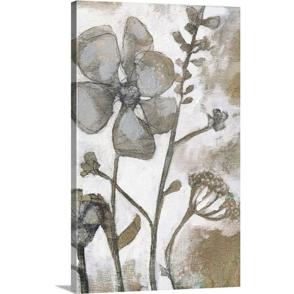 Great BIG Canvas | "Metallic Garden II" Canvas Wall Art - 20x30