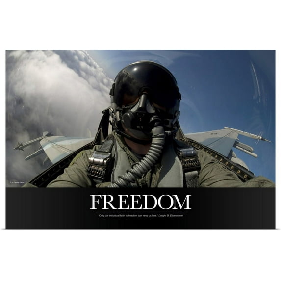 Great BIG Canvas | "Military Motivational Poster: Freedom" Art Print - 30x20