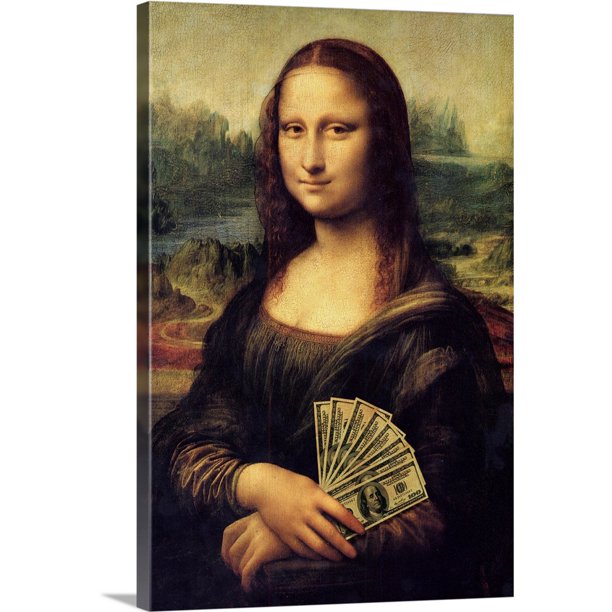 Great BIG Canvas "Modern Classic Mona Lisa" Canvas Wall Art 16x24