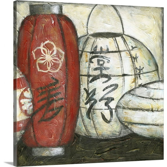Great BIG Canvas | "New Year Lanterns III" Canvas Wall Art - 30x30