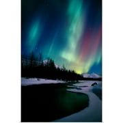 Great BIG Canvas | Northern Lights Over Portage River Valley SC Alaska Art Print - 20x30