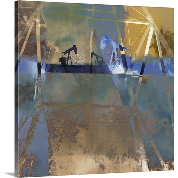 Great BIG Canvas | "Oil Rig Abstraction I" Canvas Wall Art - 24x24