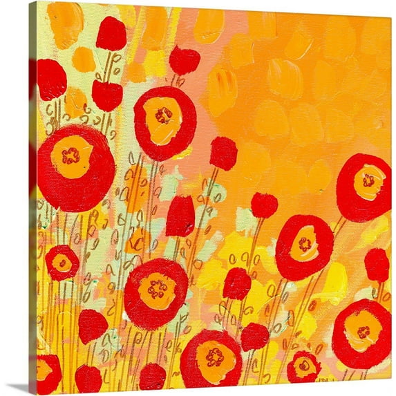 Great BIG Canvas | "Orangecicle" Canvas Wall Art - 30x30
