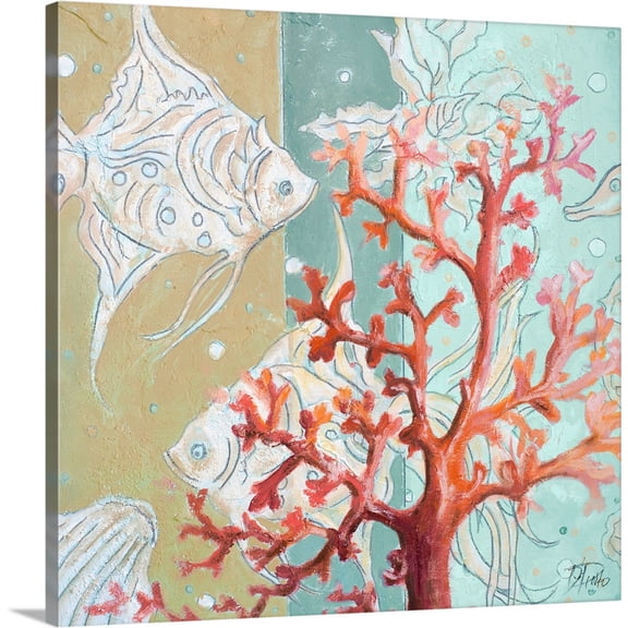 Great BIG Canvas | Patricia Pinto Premium Thick-Wrap Canvas entitled Coral Reef I