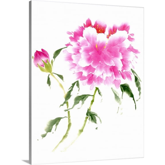 Great BIG Canvas | "Peonies in Pink II" Canvas Wall Art - 24x30