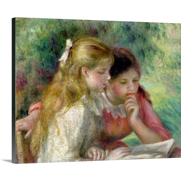 Great BIG Canvas | Pierre Auguste (1841-1919) Renoir Premium Thick-Wrap Canvas entitled The Reading, c.1890 95