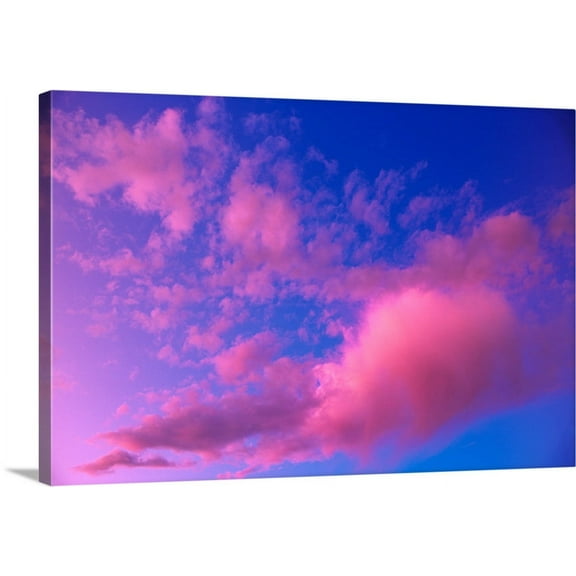 Great BIG Canvas | "Pink Clouds at Sunset Alaska" Canvas Wall Art - 30x20