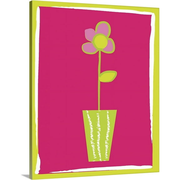 Great BIG Canvas | "Pink Flower" Canvas Wall Art - 16x20