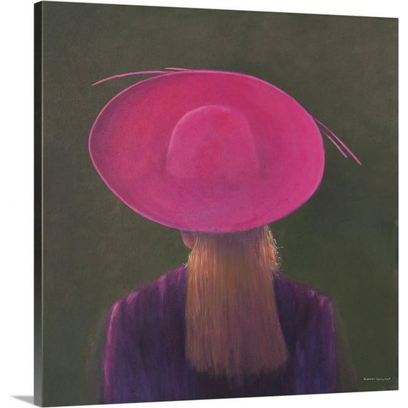 Great BIG Canvas | "Pink Hat, 2014" Canvas Wall Art - 24x24