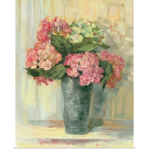Great BIG Canvas | "Pink Hydrangea" Art Print - 24x30