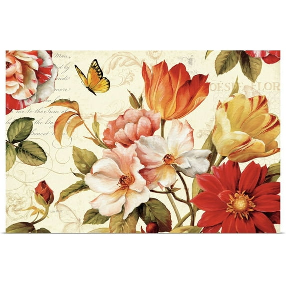 Great BIG Canvas | "Poesie Florale III" Art Print - 24x16