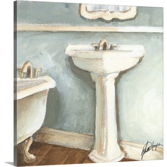 Great BIG Canvas | "Porcelain Bath I" Canvas Wall Art - 20x20
