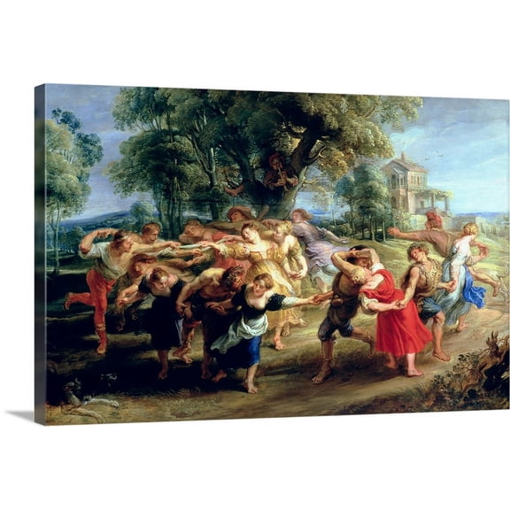 Great BIG Canvas | Premium Thick-Wrap Canvas entitled A Peasant Dance, 1636 40