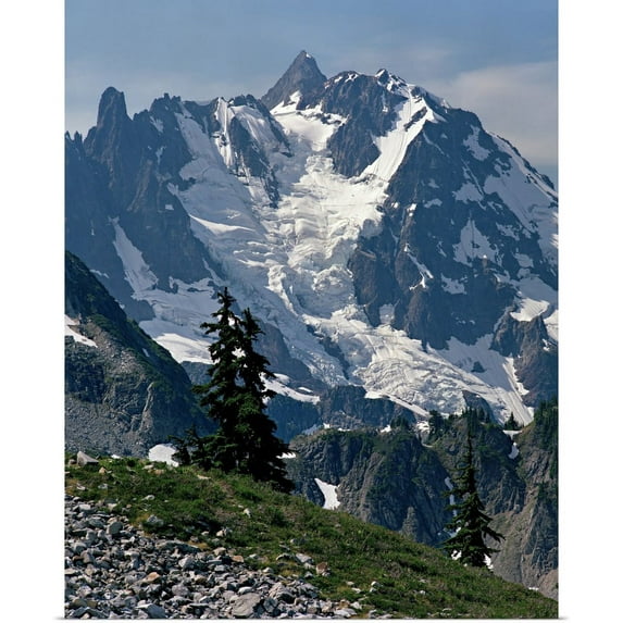 Great BIG Canvas | "Price Glacier plummets from Mount Shuksan in the Cascade Mountains, WA" Art Print - 24x30