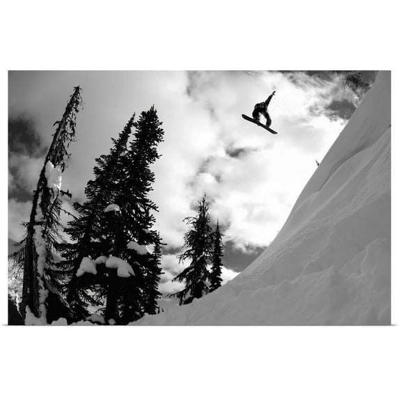 Great BIG Canvas | "Professional snowboarder makes a big air jump, Canada" Art Print - 30x20