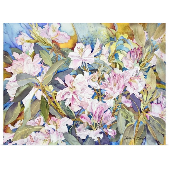 Great BIG Canvas | "Rhododendrons" Art Print - 24x18