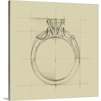 Great BIG Canvas | "Ring Design IV" Canvas Wall Art - 24x24
