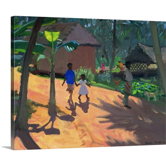 Great BIG Canvas | "Road to Kovalum Beach, Kerala, 1996" Canvas Wall Art - 30x24