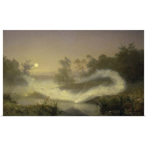 Great BIG Canvas | Rolled August Malmstrom Poster Print entitled Dancing Fairies, 1866