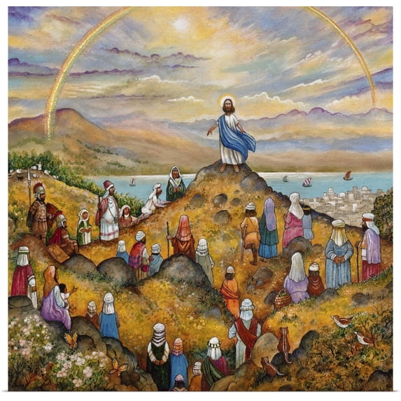 Great BIG Canvas | Rolled Bill Bell Poster Print entitled Sermon On Mount