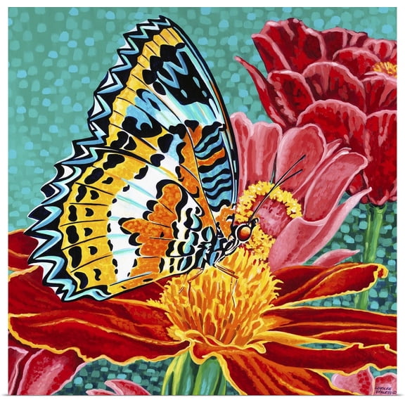 Great BIG Canvas | Rolled Carolee Vitaletti Poster Print entitled Poised Butterfly I
