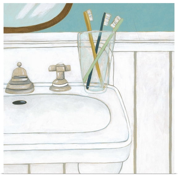 Great BIG Canvas | Rolled Chariklia Zarris Poster Print entitled Classic Bath V