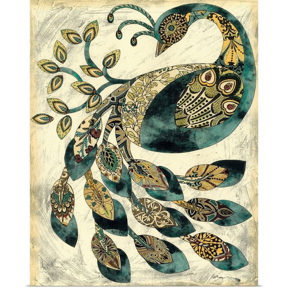 Great BIG Canvas | Rolled Chariklia Zarris Poster Print entitled Royal Peacock II