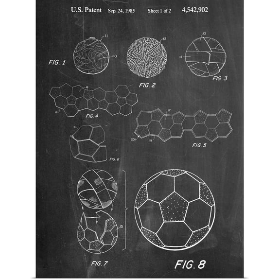Great BIG Canvas | Rolled Cole Borders Poster Print entitled Soccer Ball