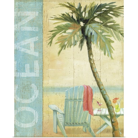 Great BIG Canvas | Rolled Daphne Brissonnet Poster Print entitled Ocean Beach II