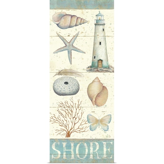 Great BIG Canvas | Rolled Daphne Brissonnet Poster Print entitled Pastel Coast Panel II